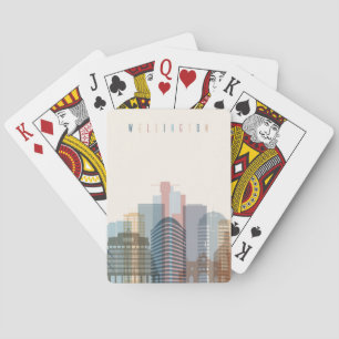 Wellington, Nieuw-Zeeland   City Skyline Speelkaarten