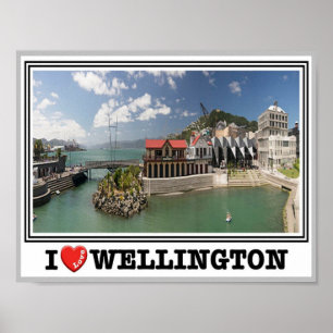Wellington - Nieuw-Zeeland - Ik hou van - Poster