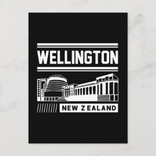Wellington Nieuw-Zeeland Modern Typografie Ontwerp Briefkaart