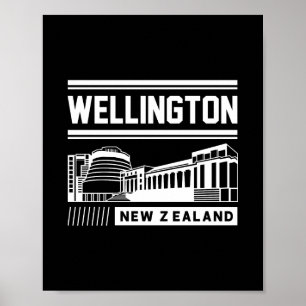 Wellington Nieuw-Zeeland Modern Typografie Ontwerp Poster