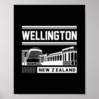 Wellington Nieuw-Zeeland Modern Typografie Ontwerp Poster