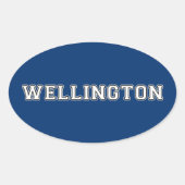 Wellington Nieuw-Zeeland Ovale Sticker (Voorkant)