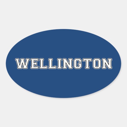 Wellington Nieuw-Zeeland Ovale Sticker (Voorkant)