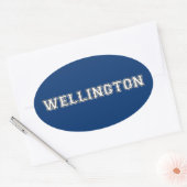 Wellington Nieuw-Zeeland Ovale Sticker (Envelop)