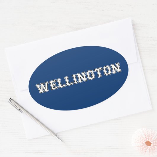 Wellington Nieuw-Zeeland Ovale Sticker (Envelop)