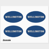 Wellington Nieuw-Zeeland Ovale Sticker (Vel)