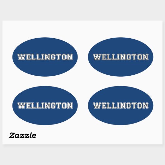 Wellington Nieuw-Zeeland Ovale Sticker (Vel)