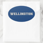 Wellington Nieuw-Zeeland Ovale Sticker (Tas)