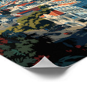 Wellington Nieuw-Zeeland Travel Art Vintage Poster (Hoek)