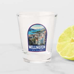 Wellington Nieuw-Zeeland Travel Art Vintage Shot Glas