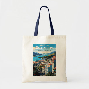 Wellington Nieuw-Zeeland Travel Art Vintage Tote Bag