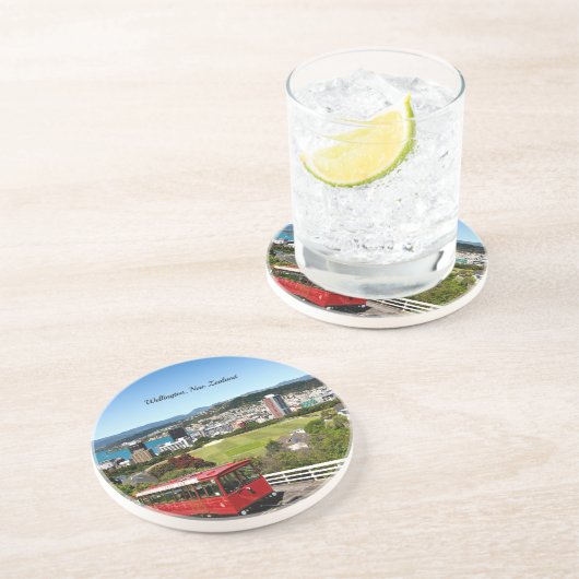 Wellington, Nieuw-Zeeland Zandsteen Onderzetter (Zijkant)