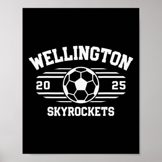 Wellington Skyrockets Voetbal Bal 2025  Poster (Voorkant)