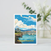 Wellington Waterfront Nieuw-Zeeland Reizen Vintage Briefkaart (Staand voorkant)