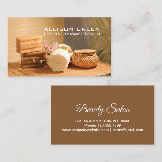 Wellness Aromatherapie SPA Salon Massage therapeut Visitekaartje (Voorkant / Achterkant)