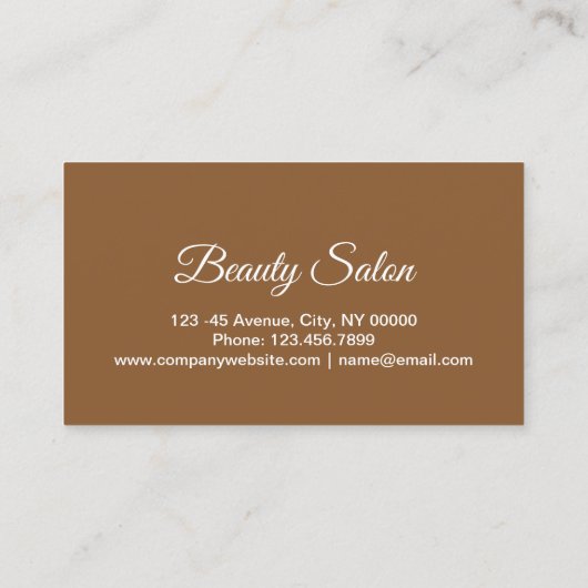 Wellness Aromatherapie SPA Salon Massage therapeut Visitekaartje (Achterkant)