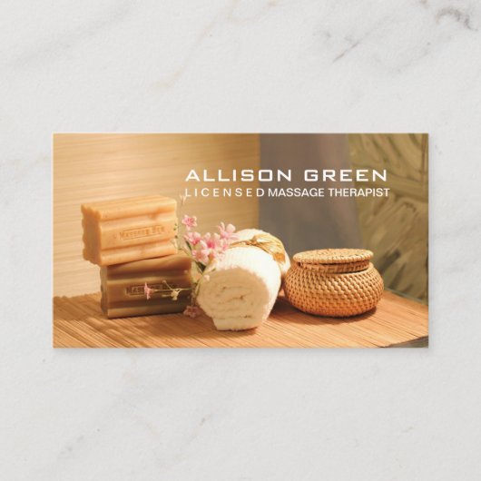 Wellness Aromatherapie SPA Salon Massage therapeut Visitekaartje (Voorkant)