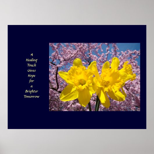 Wellness Art A Healing Touch geeft hoop voor Poster (Voorkant)