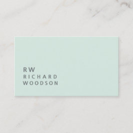 Wellness Bleek Mint Minted Name Initialen | Eenvou Visitekaartje