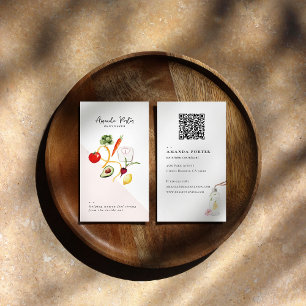 Wellness Branding Voedingsdeskundige QR-code Visitekaartje