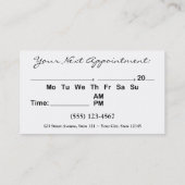 Wellness Center Appointkaarten Afsprakenkaartje (Achterkant)