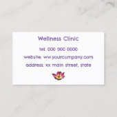 Wellness Clinic Pilates Yoga Stretching Studio Visitekaartje (Achterkant)
