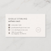 Wellness Coach Blush Roze Minimalistische Luxe Visitekaartje (Achterkant)