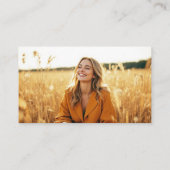 Wellness Coach Geel Sinaasappel QR Code Foto Visitekaartje (Achterkant)