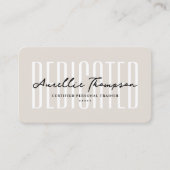 Wellness Coach Moderne Personal Trainer Sand Beige Visitekaartje (Voorkant)