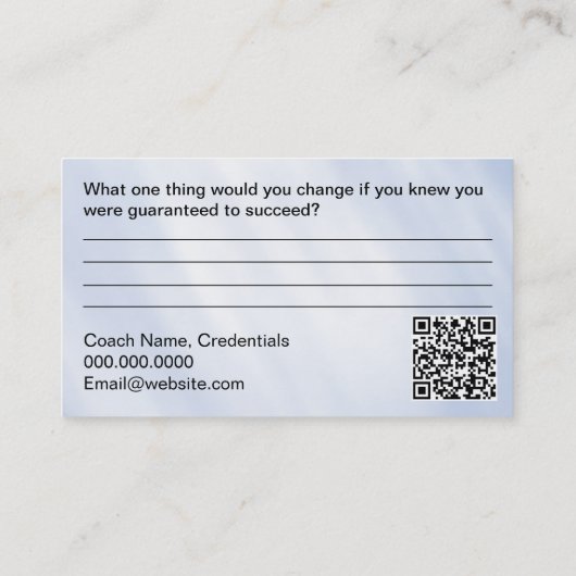 Wellness Coaching Visitekaartje (Achterkant)
