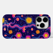 Wellness Cosmic Floral met Levendige Roze & Geel Case-Mate iPhone Case (Achterkant (horizontaal))