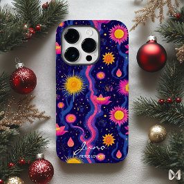 Wellness Cosmic Floral met Levendige Roze & Geel Case-Mate iPhone 14 Pro Hoesje