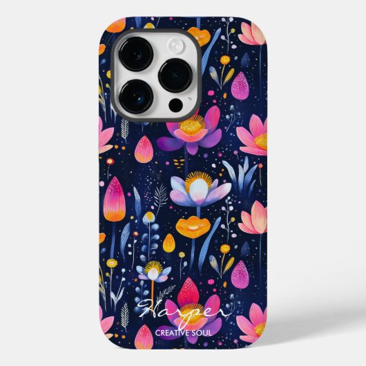 Wellness Creatief Bloemontwerp & Levendige Kleuren Case-Mate iPhone Case (Achterkant)