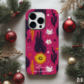 Wellness Desert Bloeit Met Vette Magenta & Cactuss Case-Mate iPhone Case