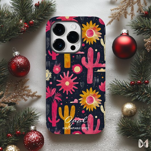 Wellness Desert Sunrise Cactus Pinks & Yellows Case-Mate iPhone Case
