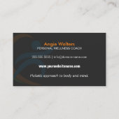 Wellness en Nutrition Coach Visitekaartje (Achterkant)