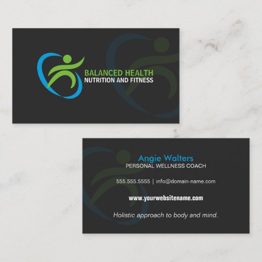 Wellness en Nutrition Coach Visitekaartje (Voorkant / Achterkant)