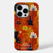 Wellness Fiery Floral Passion met vet Sinaasappel Case-Mate iPhone Case (Achterkant)