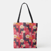 Wellness Geïnspireerd Bloemen Daisy gepersonalisee Tote Bag (Achterkant)