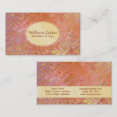 Wellness | Goud, Glas in lood Visitekaartje (Voorkant / Achterkant)