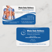 Wellness, handtherapie, sportmassage, medisch visitekaartje (Voorkant / Achterkant)