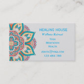 Wellness health retraite mandala visitekaartje (Voorkant)