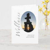 Wellness Inukshuk Kaart (Gele Bloem)