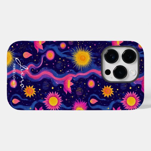 Wellness Kosmische Bloemen met Levendige Pinks & G Case-Mate iPhone Case (Achterkant (horizontaal))