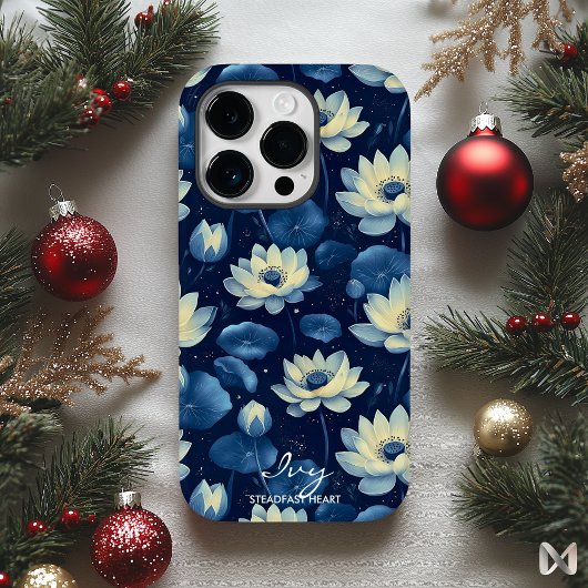 Wellness Lotus Blossom Zacht Geel & Diep Blauw Case-Mate iPhone Case