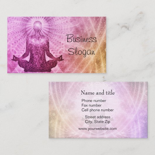 Wellness Meditation Visitekaartje (Voorkant / Achterkant)