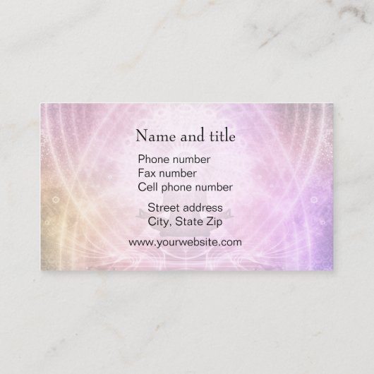 Wellness Meditation Visitekaartje (Achterkant)