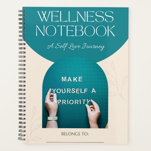WELLNESS NOTITIEBOEK PLANNER: Een zelfzorgtraject (Voorkant)