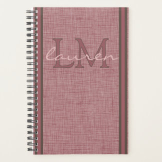 Wellness Planner Vintage Rode Linnen Design