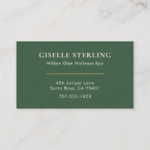 Wellness Practitioner Green Gold Visitekaartje (Achterkant)
